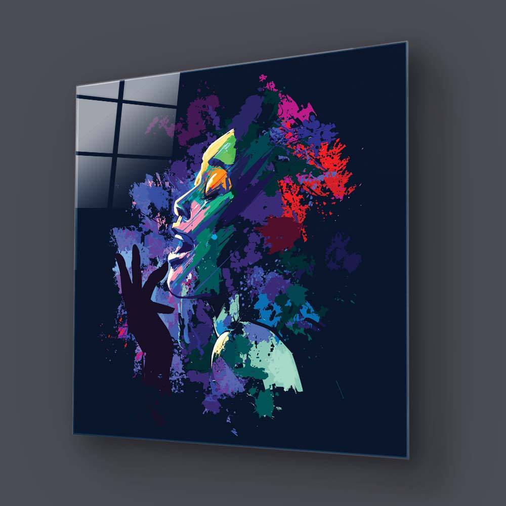Afro American Singer Glass Wall Art - CreoGlass E-Shop