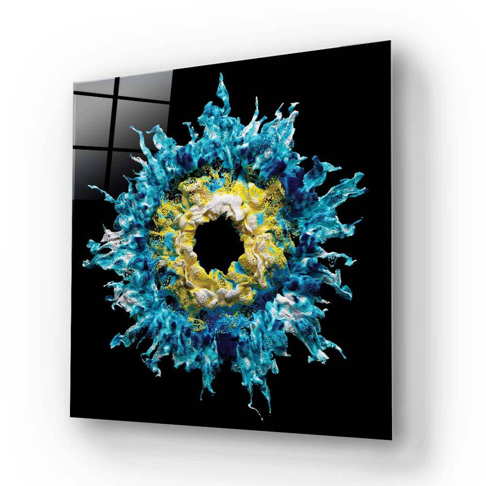 Blue Iris Glass Wall Art - CreoGlass E-Shop