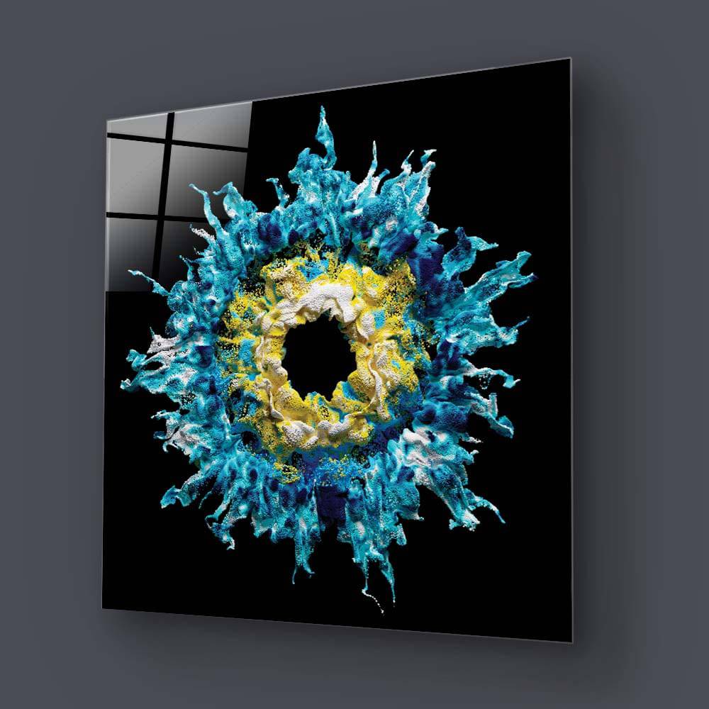 Blue Iris Glass Wall Art - CreoGlass E-Shop