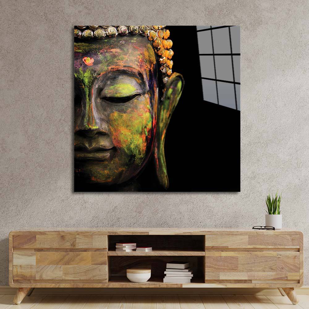 Buddha Spiritual Glass Wall Art - CreoGlass E-Shop