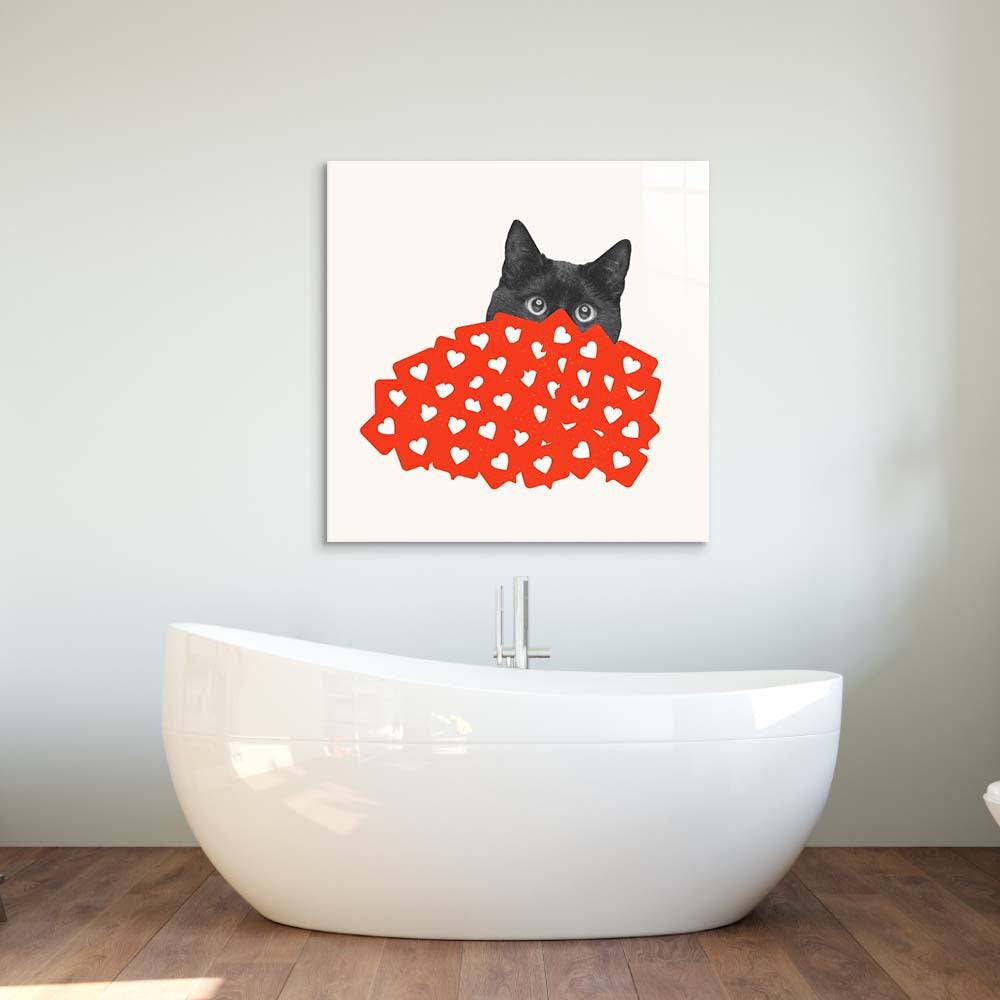 Celebrity Cat Glass Wall Art - CreoGlass E-Shop