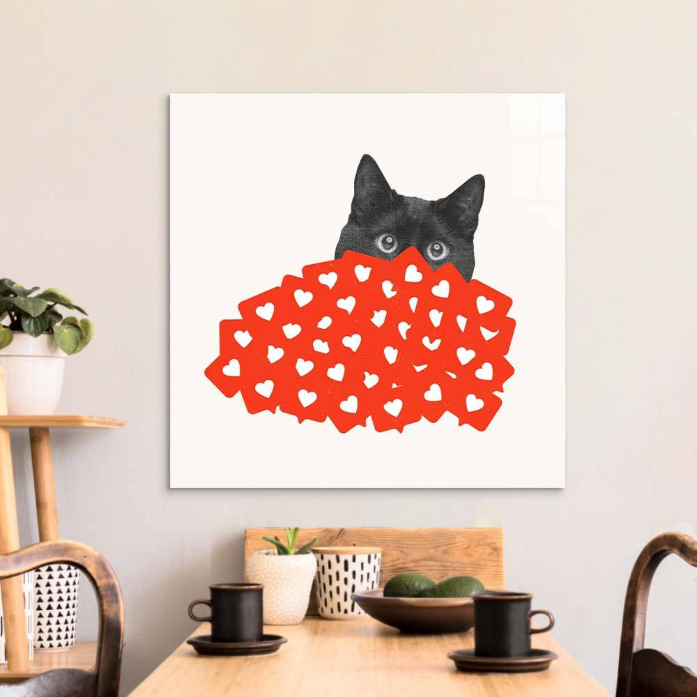 Celebrity Cat Glass Wall Art - CreoGlass E-Shop