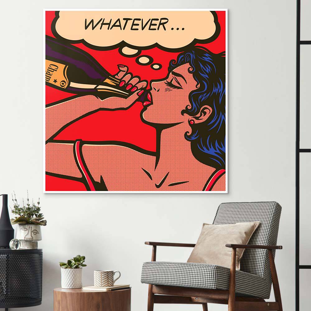 Champagne Retro Glass Wall Art - CreoGlass E-Shop