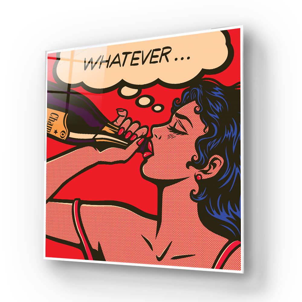 Champagne Retro Glass Wall Art - CreoGlass E-Shop