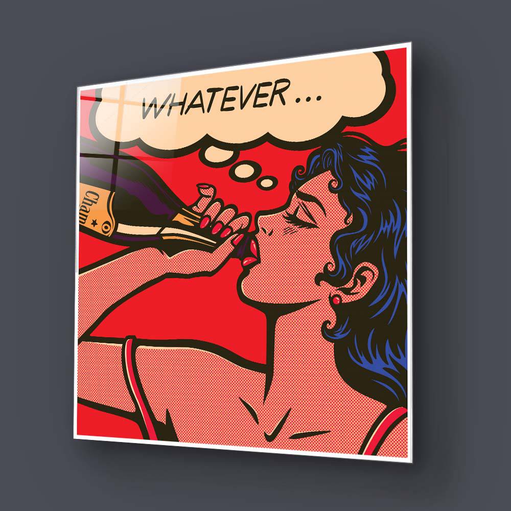 Champagne Retro Glass Wall Art - CreoGlass E-Shop
