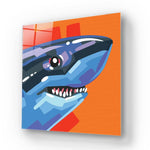 Charming Shark Glass Wall Art - CreoGlass E-Shop