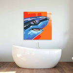 Charming Shark Glass Wall Art - CreoGlass E-Shop