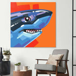 Charming Shark Glass Wall Art - CreoGlass E-Shop