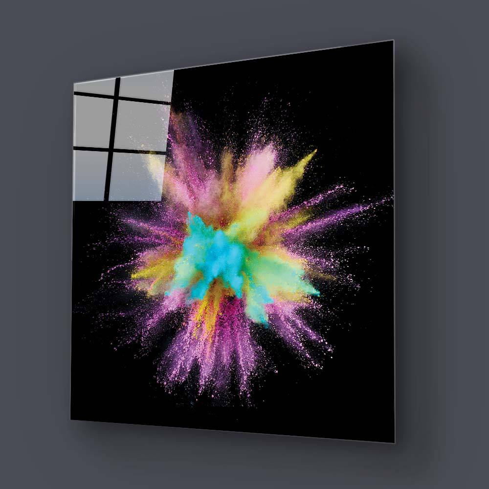 Colourful Explosion Glass Wall Art - CreoGlass E-Shop