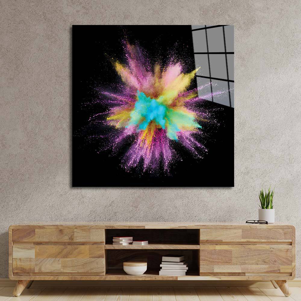 Colourful Explosion Glass Wall Art - CreoGlass E-Shop