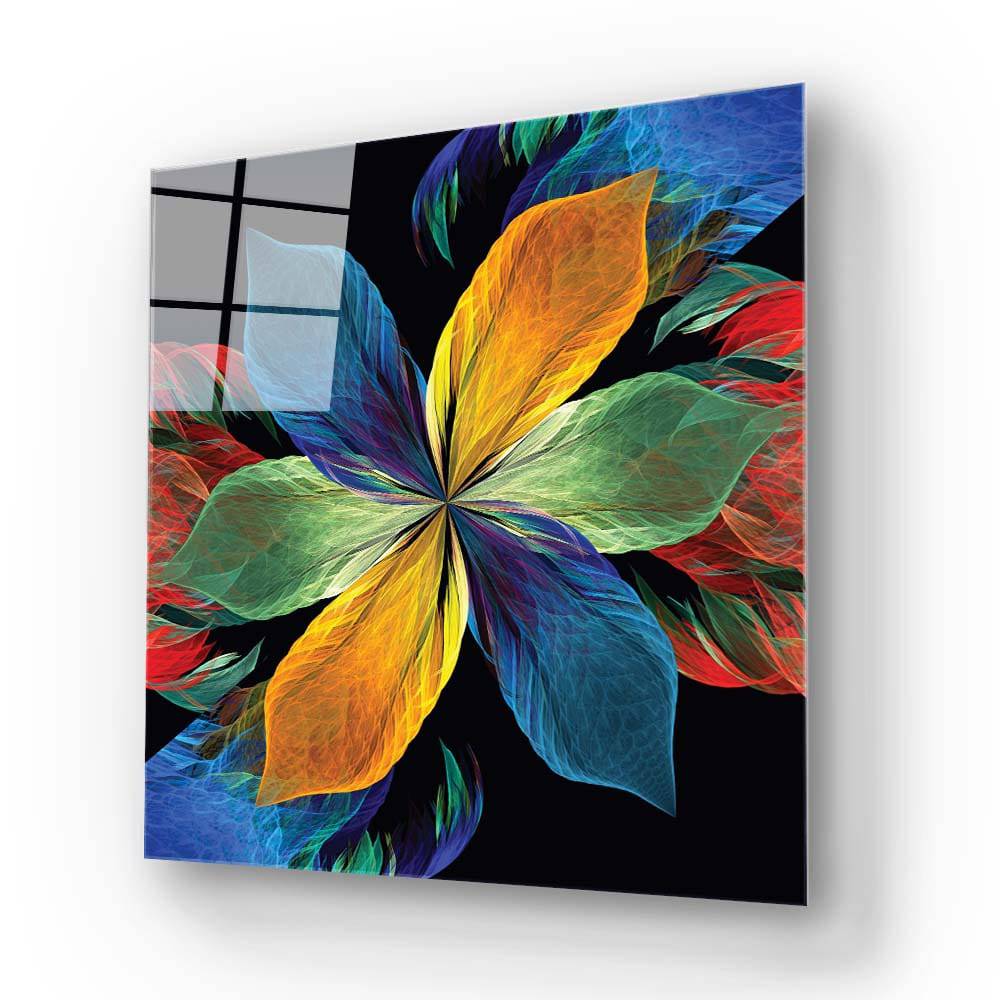 Colourful Petals Glass Wall Art - CreoGlass E-Shop