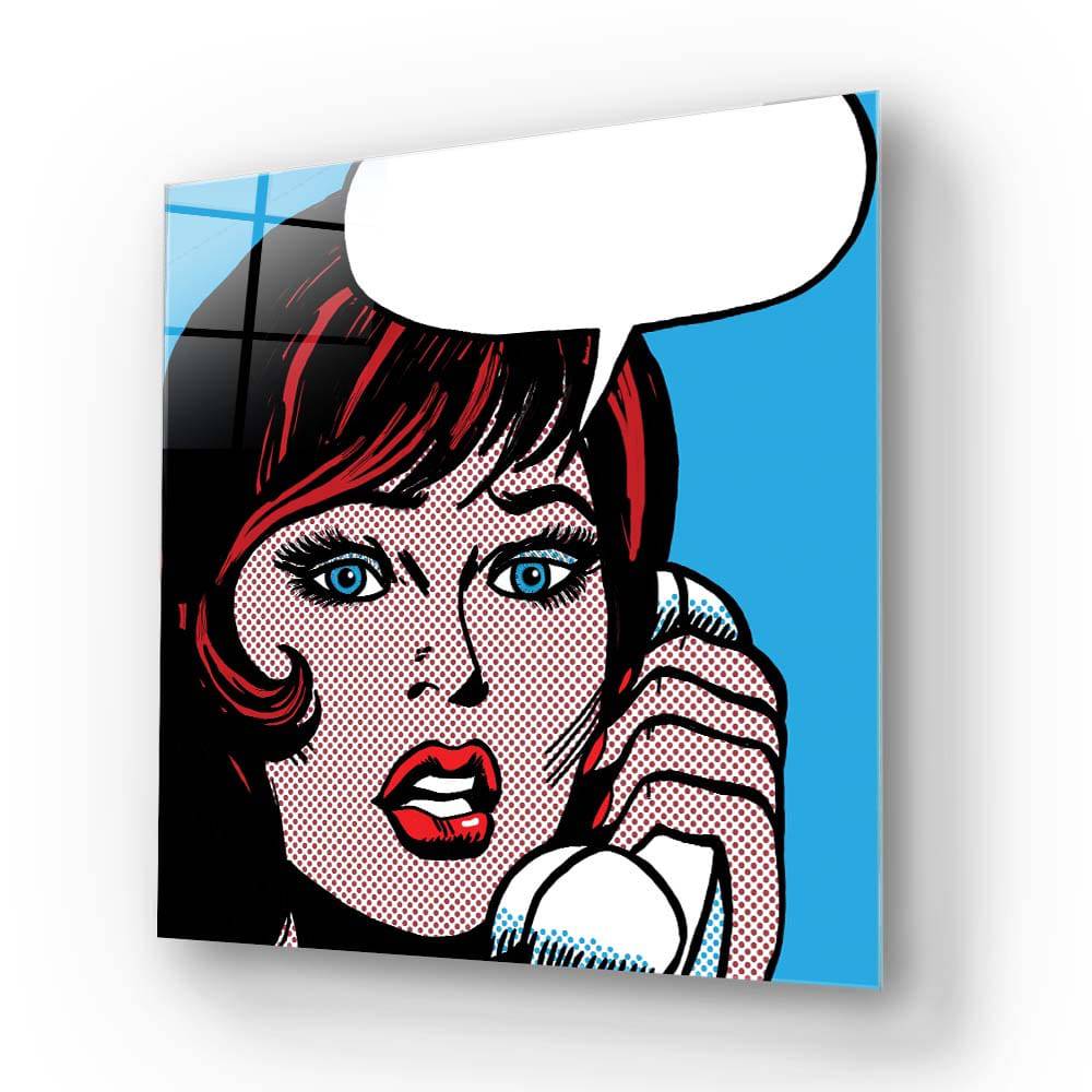 Distress Call Retro Glass Wall Art - CreoGlass E-Shop