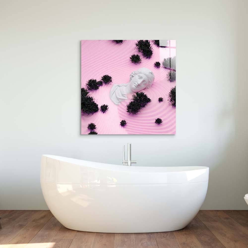 Drowning Aphrodite Glass Wall Art - CreoGlass E-Shop