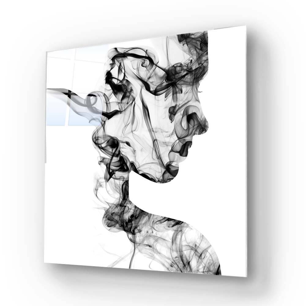 Female Figure in Smoke Glass Wall Art - CreoGlass E-Shop