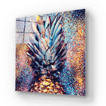 Glitter Pineapple Glass Wall Art - CreoGlass E-Shop