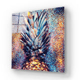 Glitter Pineapple Glass Wall Art - CreoGlass E-Shop