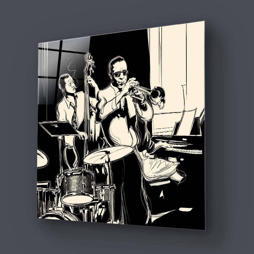 Jazz Band Glass Wall Art - CreoGlass E-Shop