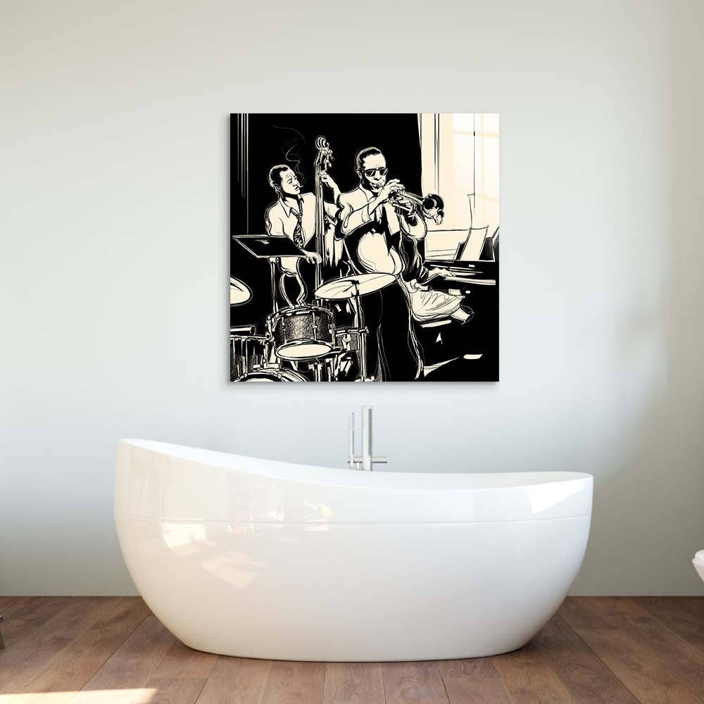 Jazz Band Glass Wall Art - CreoGlass E-Shop