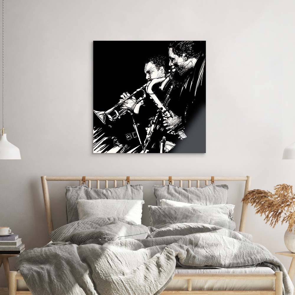Jazz Brass Band Glass Wall Art - CreoGlass E-Shop