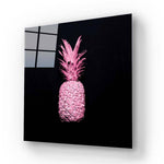 Pink Pineapple Glass Wall Art - CreoGlass E-Shop