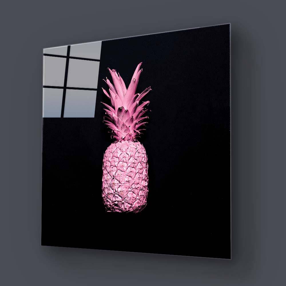 Pink Pineapple Glass Wall Art - CreoGlass E-Shop