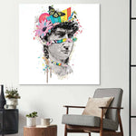Pop Art David Collage Glass Wall Art - CreoGlass E-Shop