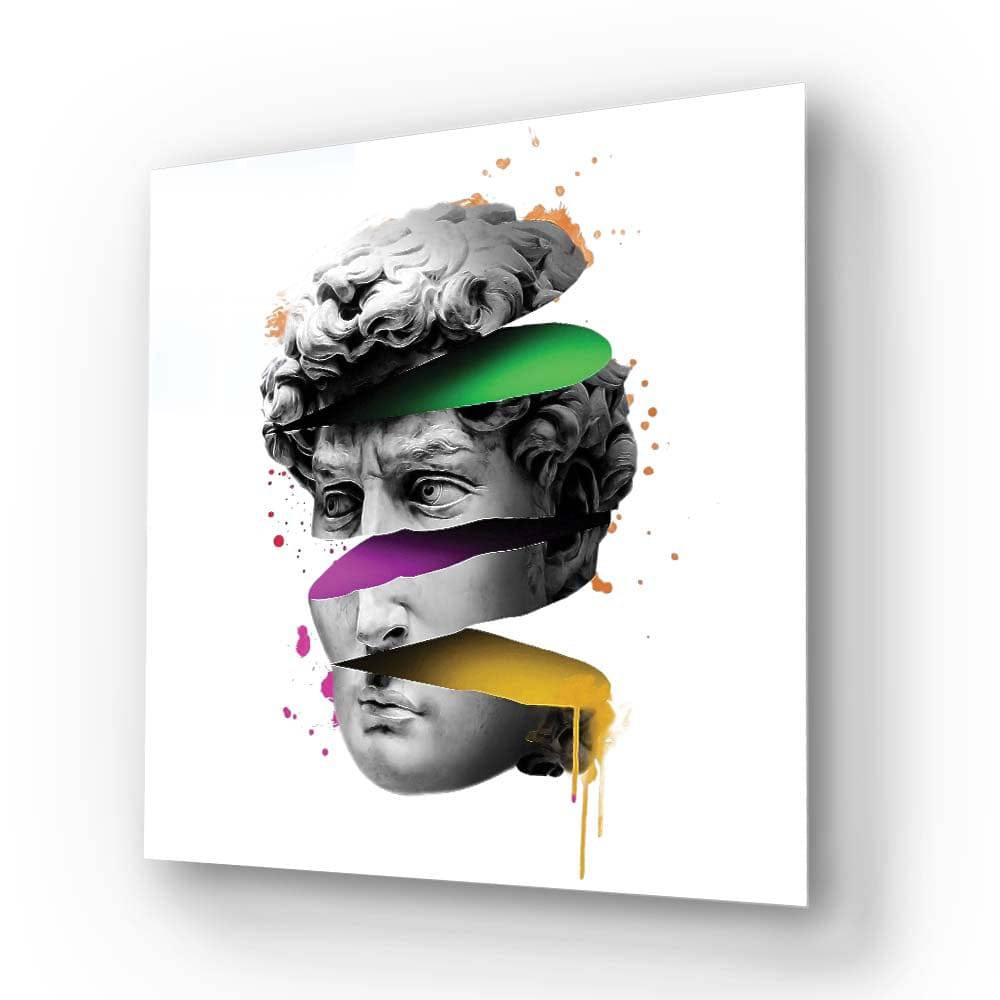 Pop Art David Glass Wall Art - CreoGlass E-Shop