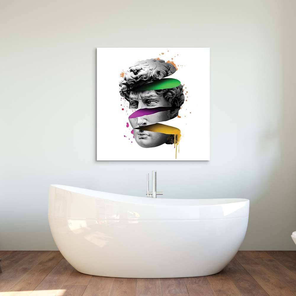 Pop Art David Glass Wall Art - CreoGlass E-Shop