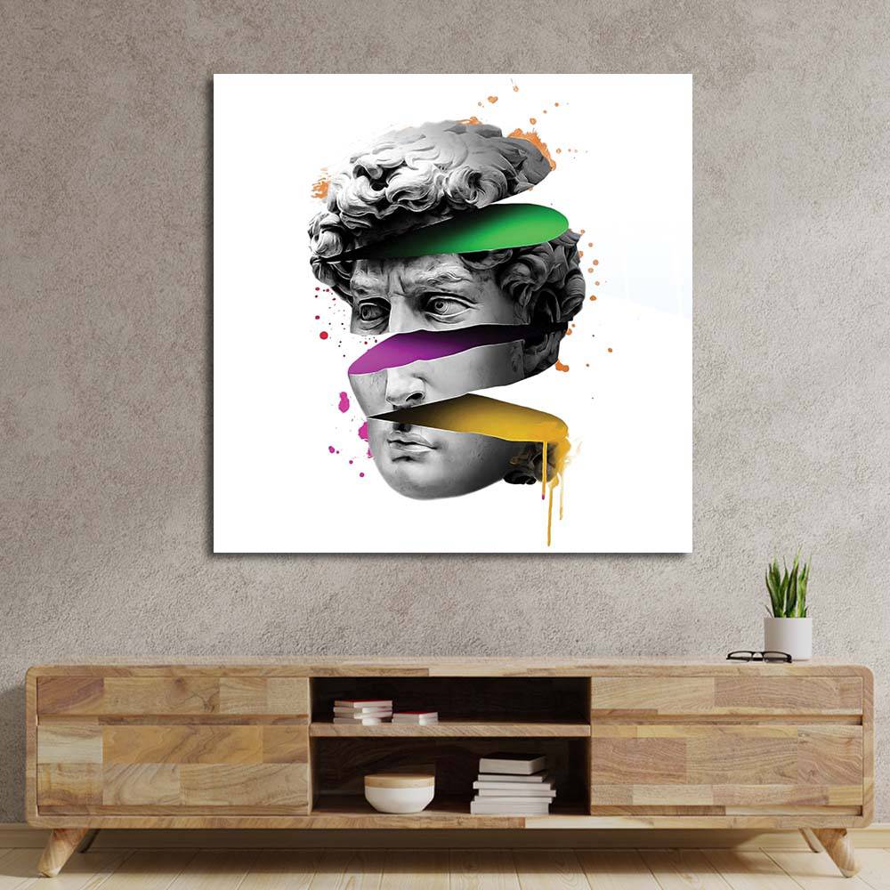 Pop Art David Glass Wall Art - CreoGlass E-Shop
