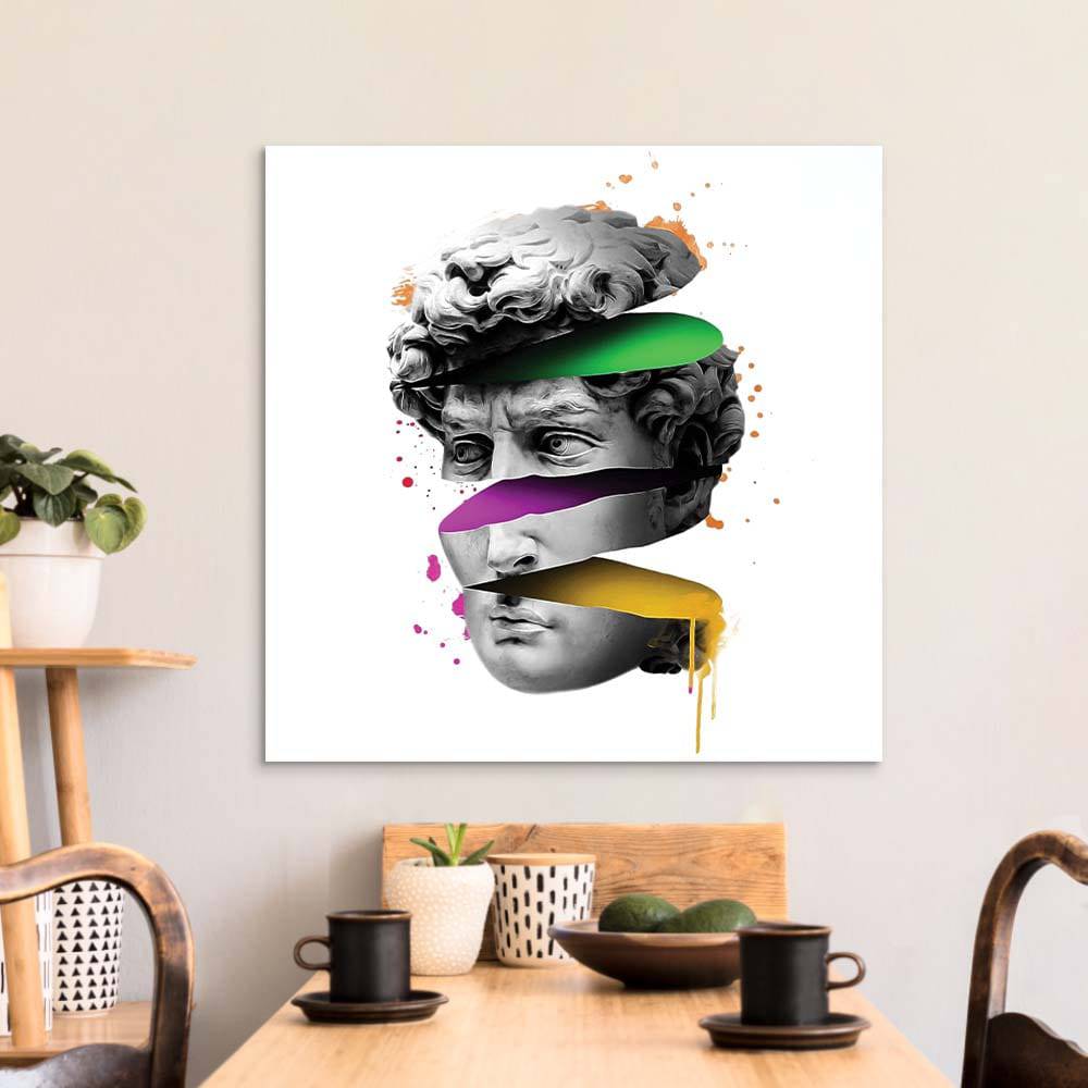 Pop Art David Glass Wall Art - CreoGlass E-Shop