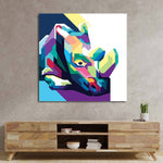 Pop Art Rhino Glass Wall Art - CreoGlass E-Shop