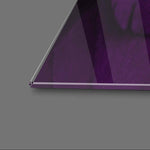Purple Macaw Feathers Macro Photograph Glass Wall Art - CreoGlass E-Shop