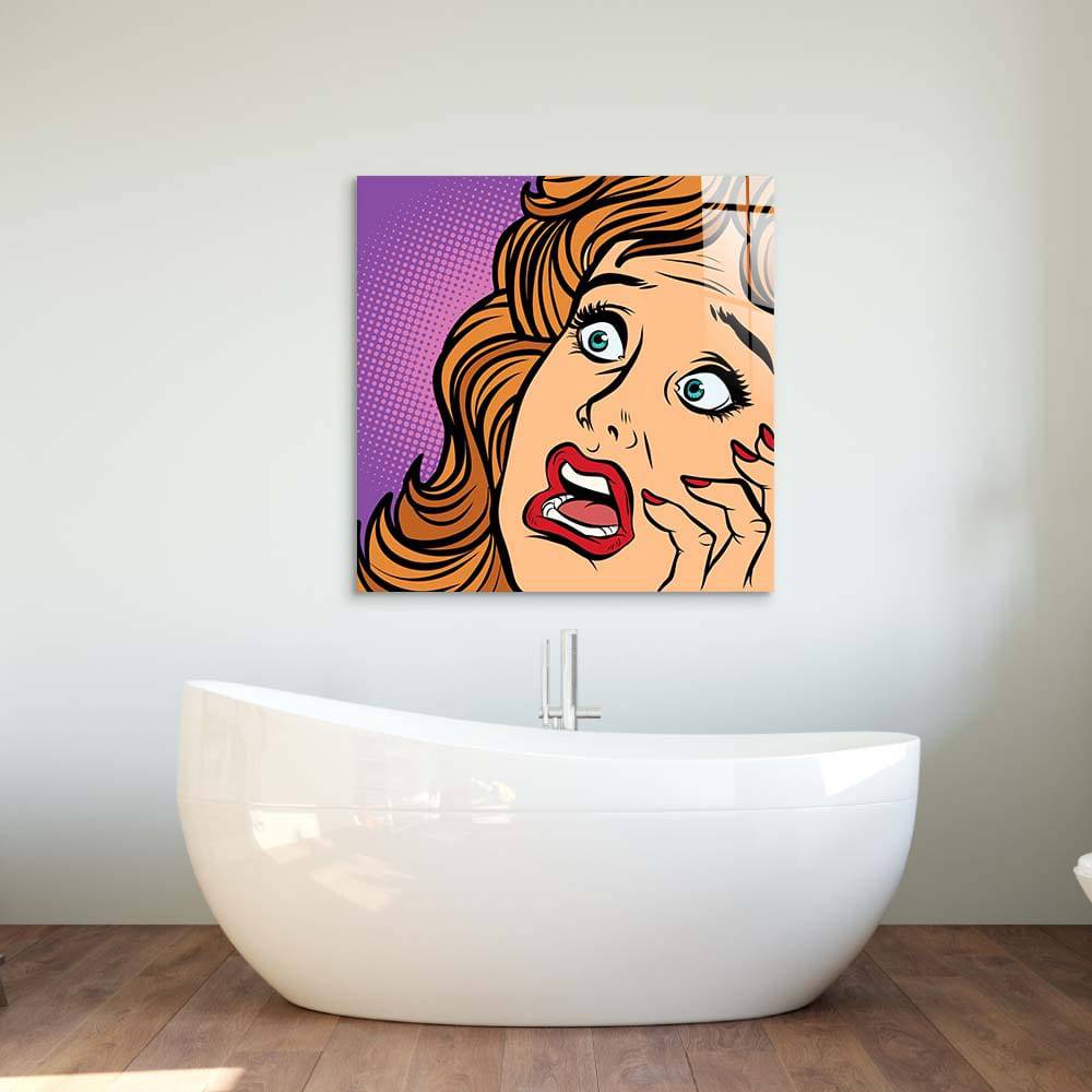 Retro Fear Glass Wall Art - CreoGlass E-Shop