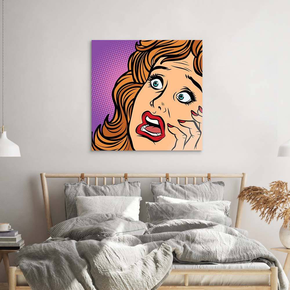 Retro Fear Glass Wall Art - CreoGlass E-Shop