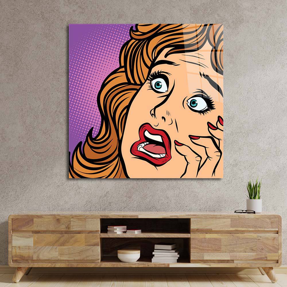 Retro Fear Glass Wall Art - CreoGlass E-Shop