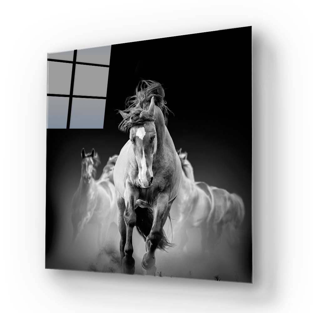 Running Horses Glass Wall Art - CreoGlass E-Shop