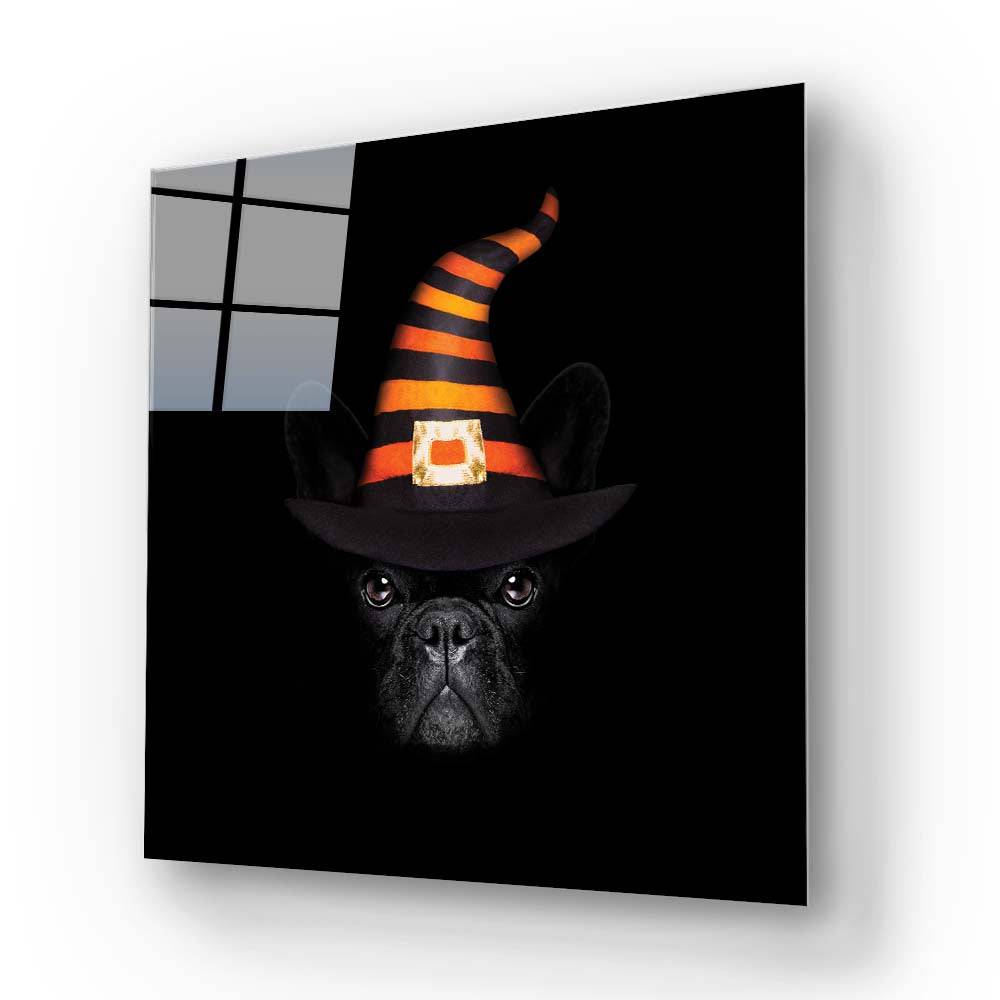 Spooky Pug Glass Wall Art - CreoGlass E-Shop