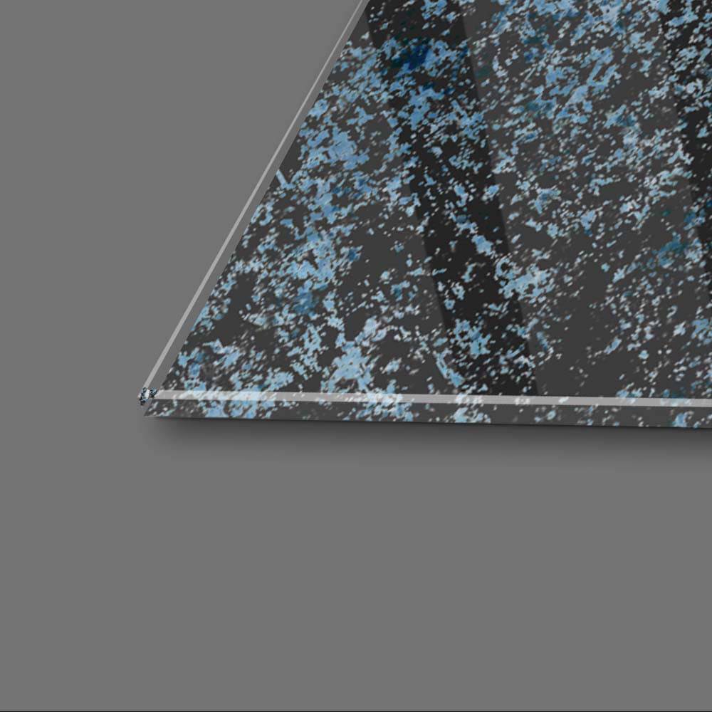 Textured Blue Glass Wall Art - CreoGlass E-Shop