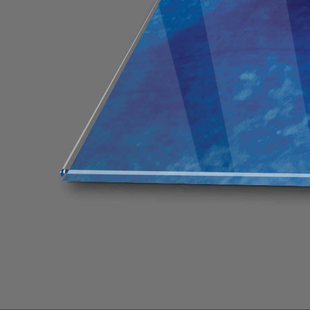 Textured Shades of Blue Glass Wall Art - CreoGlass E-Shop