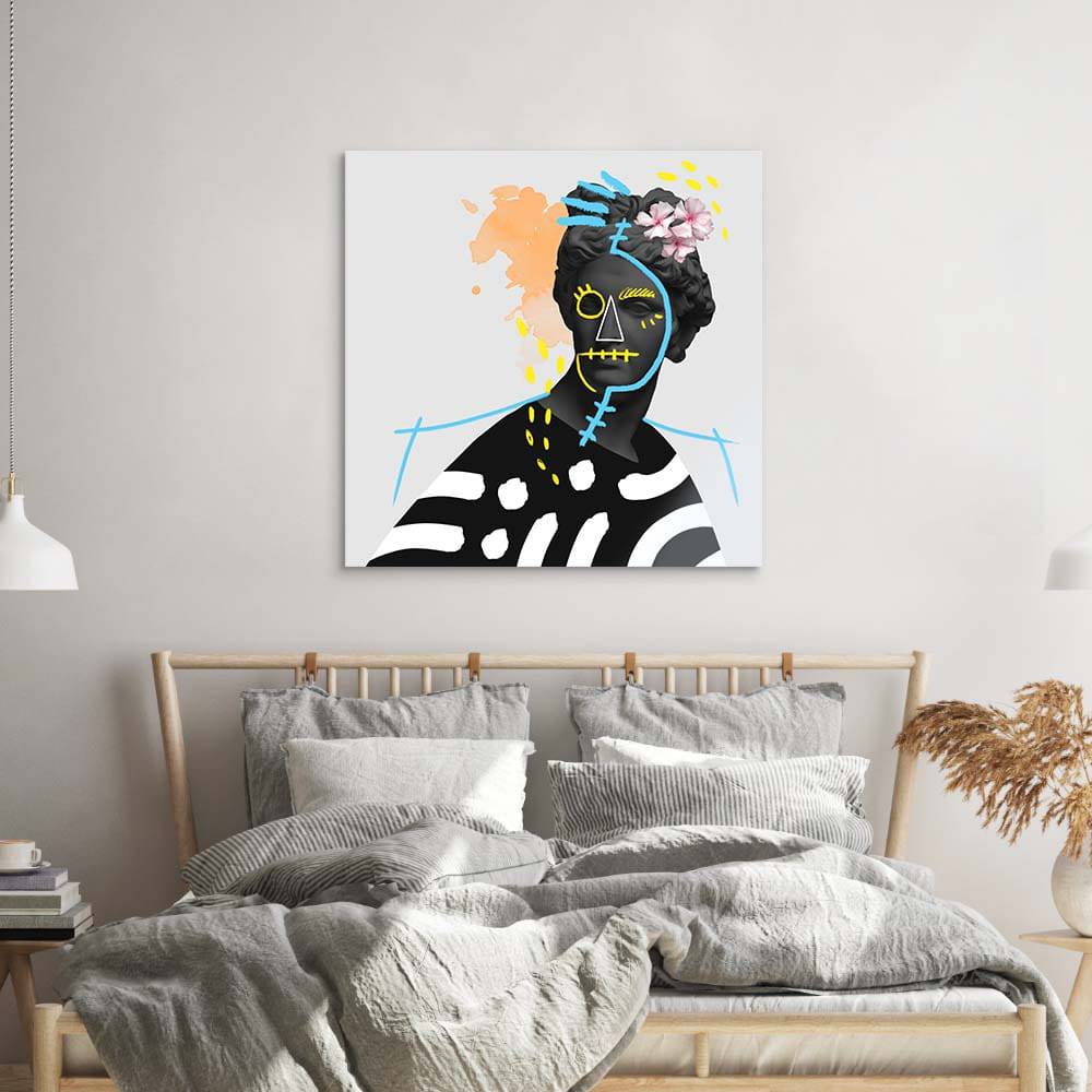 Vandalised Greek Statue 4 Glass Wall Art - CreoGlass E-Shop