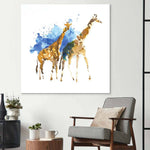 Watercolour Giraffe Glass Wall Art - CreoGlass E-Shop