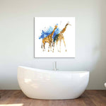 Watercolour Giraffe Glass Wall Art - CreoGlass E-Shop