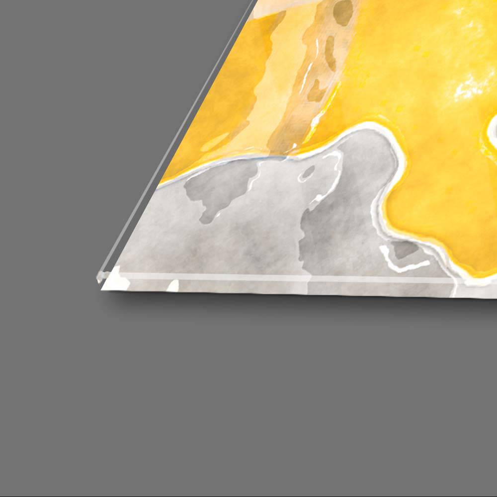 White and Yellow Flowers Glass Wall Art - CreoGlass E-Shop