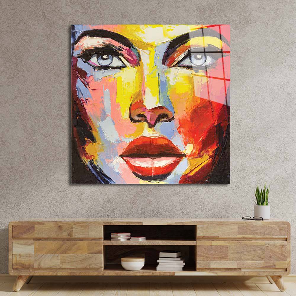 Woman Painting Glass Wall Art - CreoGlass E-Shop