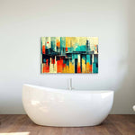 60s Distressed Space Age Glass Wall Art - CreoGlass E-Shop