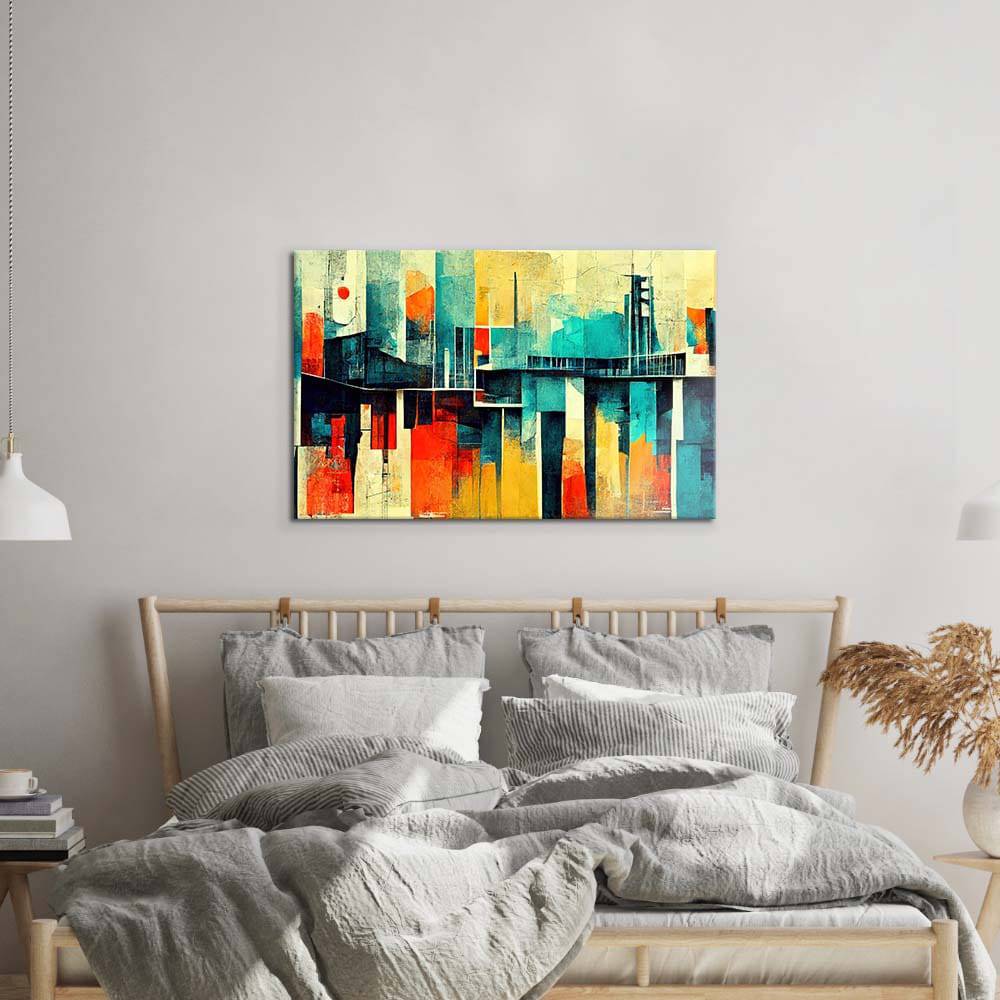 60s Distressed Space Age Glass Wall Art - CreoGlass E-Shop