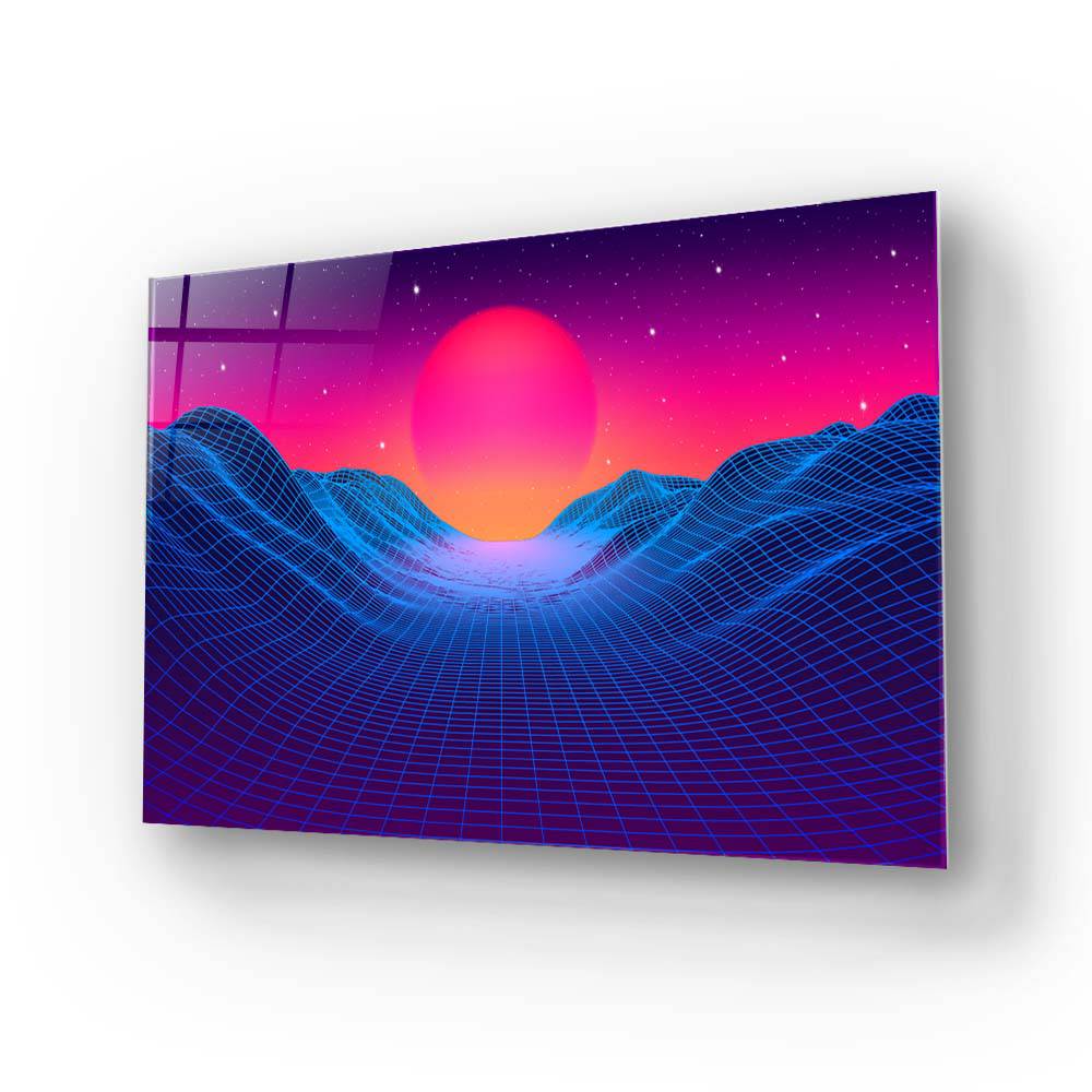 80's Synthwave Glass Wall Art - CreoGlass E-Shop