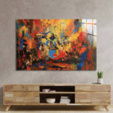 Abstract Acrylic Drummer Glass Wall Art - CreoGlass E-Shop