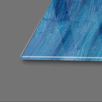 Abstract Art Blue Oil Painting Glass Wall Art - CreoGlass E-Shop