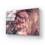 Abstract Blue and Pink Alcohol Ink Marble Glass Wall Art - CreoGlass E-Shop